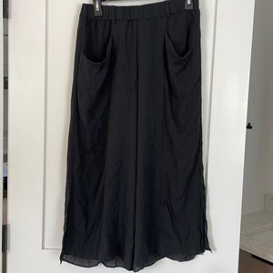 BNWT Bordeaux Heather Brand silk culottes